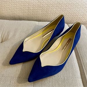 Sophia Webster Blue Suede Ballet Flats